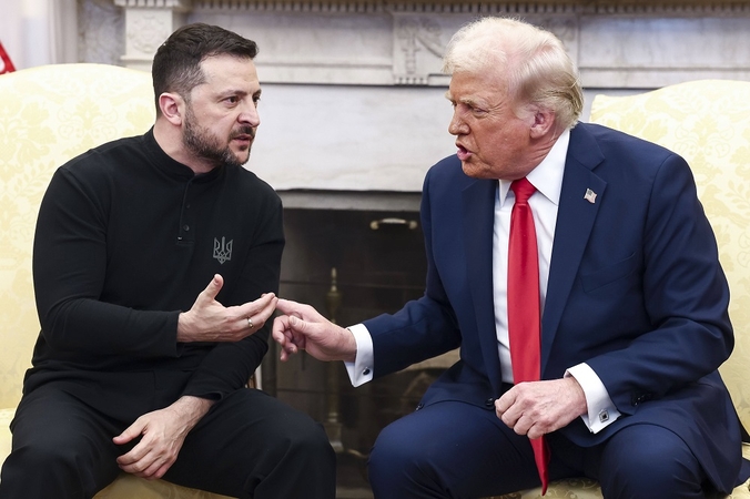 Volodymyras Zelenskis ir Donaldas Trumpas