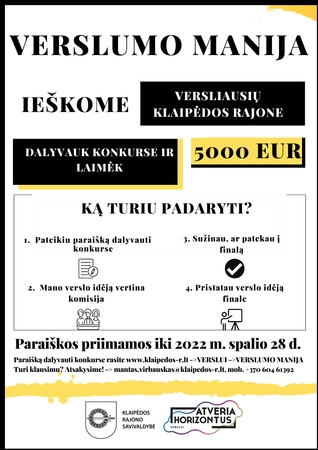 Turi verslo idėją? Dalyvauk konkurse „Verslumo manija“
