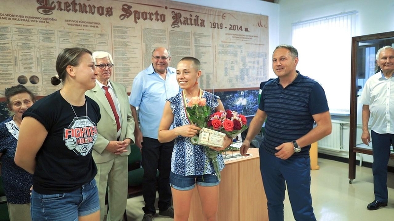 Lietuvos bušido federacija susitiko su R. Namajunas