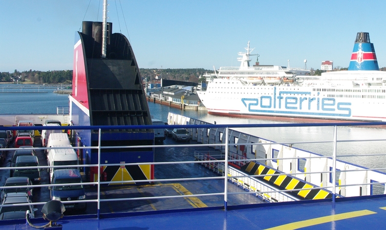 Vieta: „Stena Line“ jūrų keltas į Švedijos Nineshamno uostą plaukioja nuo 2012 m.