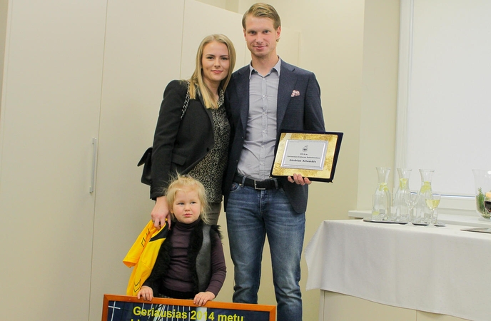 Giedrius Arlauskis su šeima