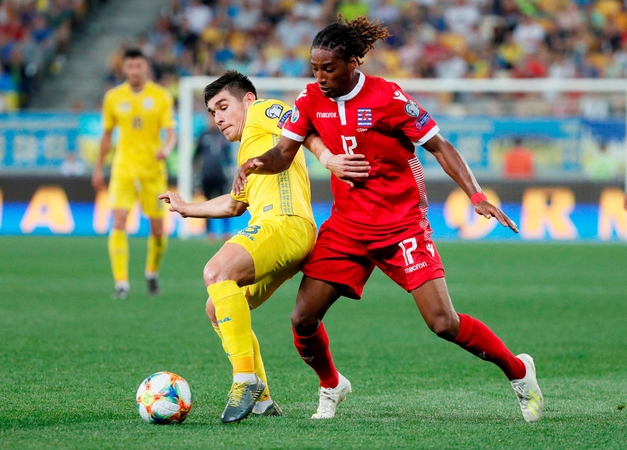 Ukrainos futbolininkai vos įveikė Liuksemburgą, latviai nepasipriešino slovėnams