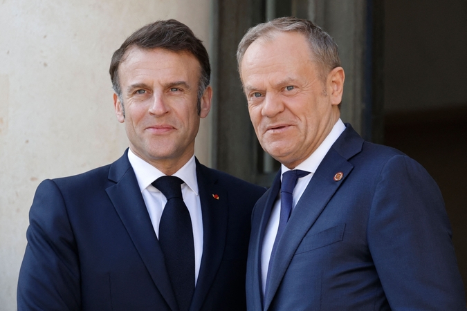 Emmanuelis Macronas ir Donaldas Tuskas