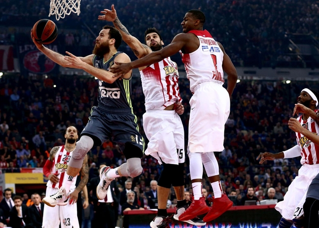 J. Mačiulio atstovaujamas "Real" neprilygo "Olympiacos" krepšininkams