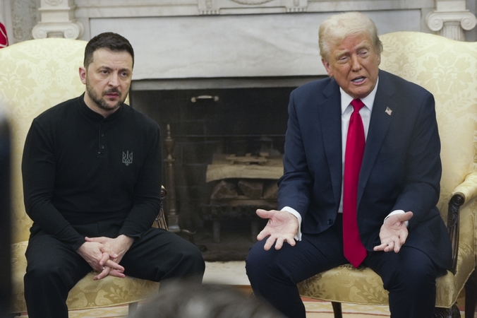 Volodymyras Zelenskis ir Donaldas Trumpas