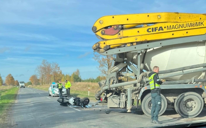Klaipėdos rajone per avariją sužalotas motociklo vairuotojas