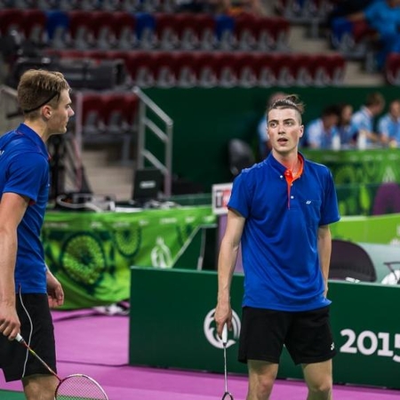 Antroji A. Plavino ir P. Bartušio nesėkmė Europos žaidynių badmintono turnyre