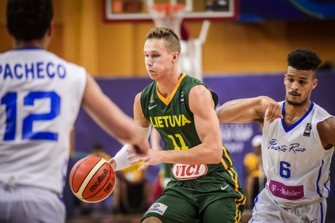 Lietuvos 19-mečiai pasaulio čempionate nenugalimi – nušlavė Puerto Riką