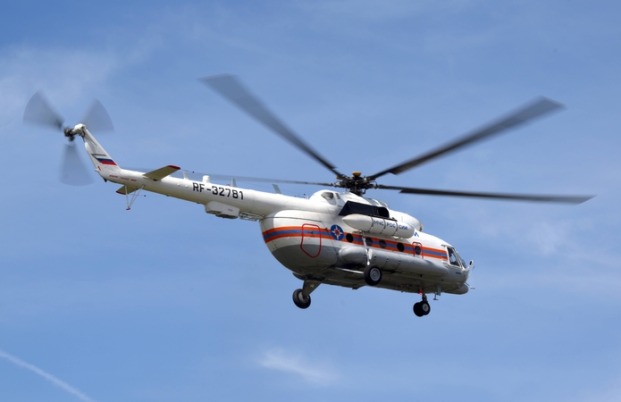 Rusijoje du paaugliai sudegino karinį sraigtasparnį Mi-8