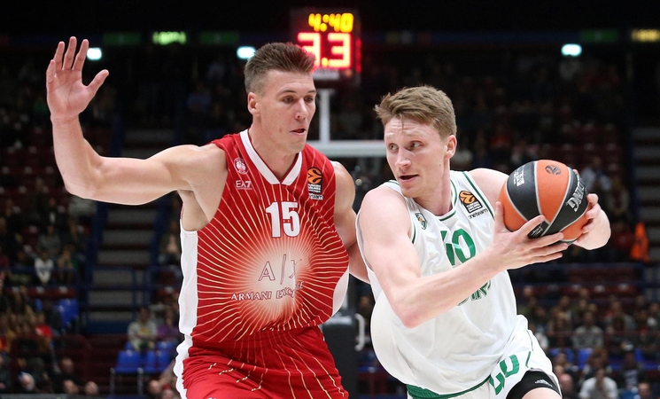 „Žalgiris“ po atkaklios kovos nusileido Milano krepšininkams