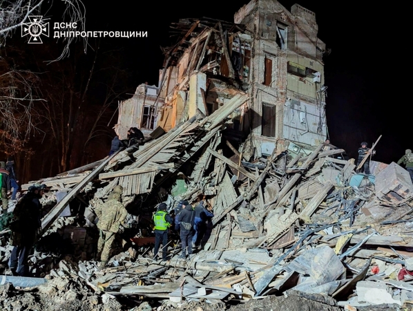 Per rusų ataką Ukrainos Kryvyj Rihe žuvo vienas, sužeista 14 žmonių