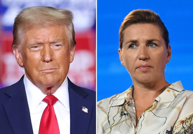 Donaldas Trumpas ir Mette Frederiksen