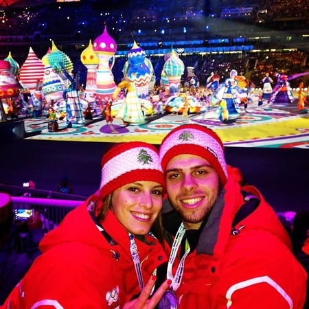 Jackie Chamoun Sočio žaidynių atidarymo ceremonijoje