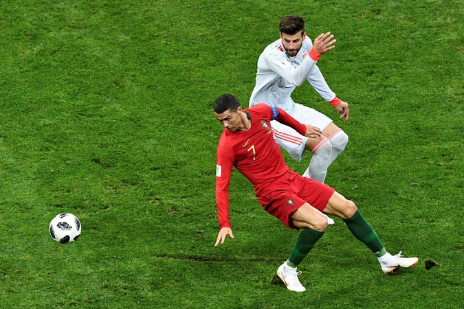 Portugalijos ir Ispanijos futbolininkų susitikimas baigėsi lygiosiomis