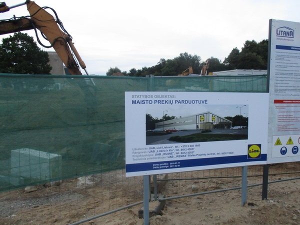 K. Baršausko gatvėje – „Lidl“ parduotuvės statybos