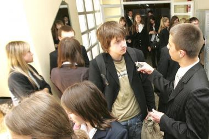 Abiturientai laikė matematikos egzaminą