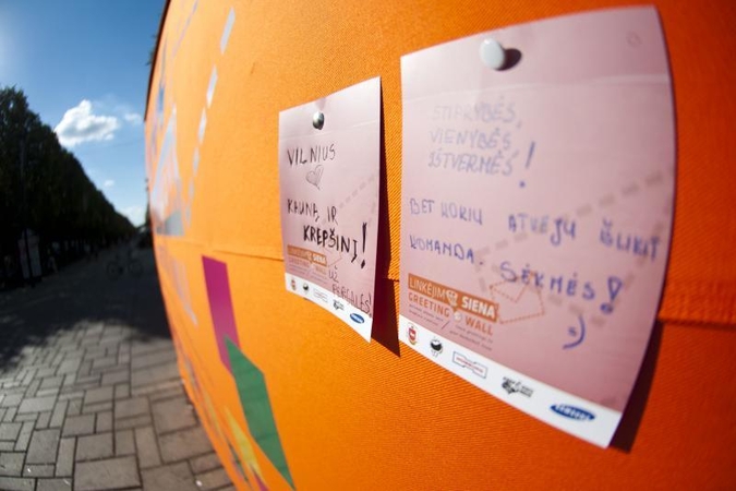 Kaune – linkėjimų siena Lietuvos rinktinei