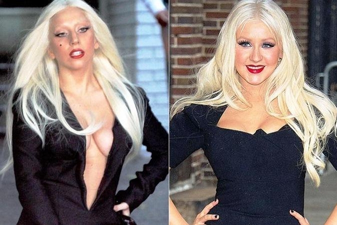 Lady Gaga savo išvaizda pajuokė C.Aguilerą