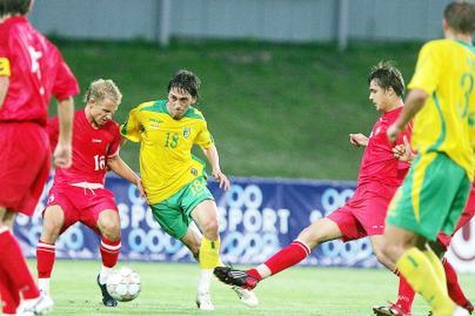Futbolininkai rumunams neatskleidė visų kortų 
