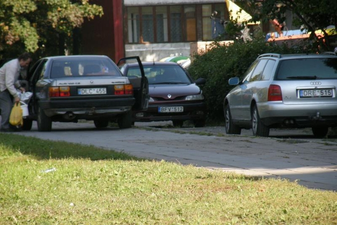 Automobiliai keliasi į uostamiesčio parkus  