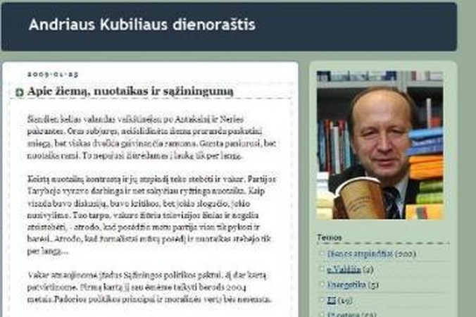 Premjeras interneto dienoraštį reklamuoja, bet nerašo