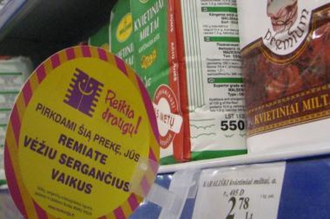 Vėžiu sergantiems vaikams bus galima aukoti ir perkant parduotuvėse
