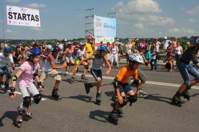Kaune vyko antrasis riedučių maratonas