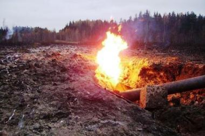 Dujotiekio sprogimas Širvintų rajone didelės žalos gamtai nepadarė