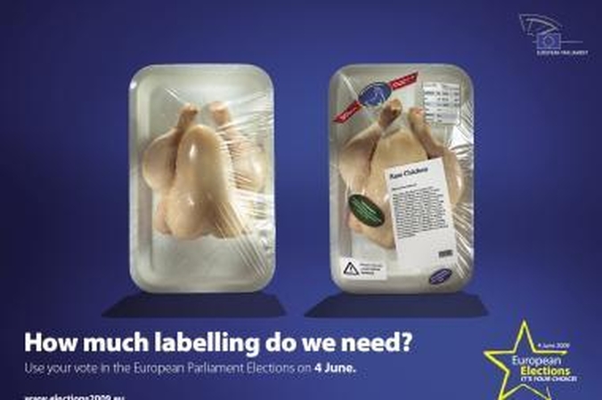 Europos Parlamento rinkimus reklamuos milžiniški viščiukai