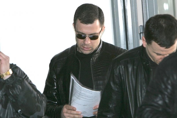 Centre – "Agurkinių" gaujos lyderis Saulius Velečka