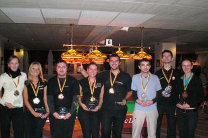 Amerikietiškojo biliardo čempionato medalius dalijosi ir vyrai