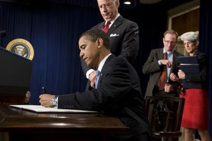 B.Obamos pergalė Senate