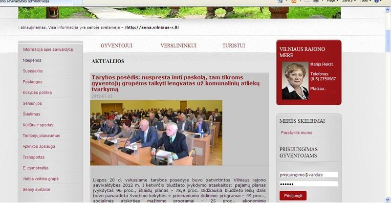 Vilniaus r. savivaldybės puslapyje žodis „merė“ rašomas su klaida