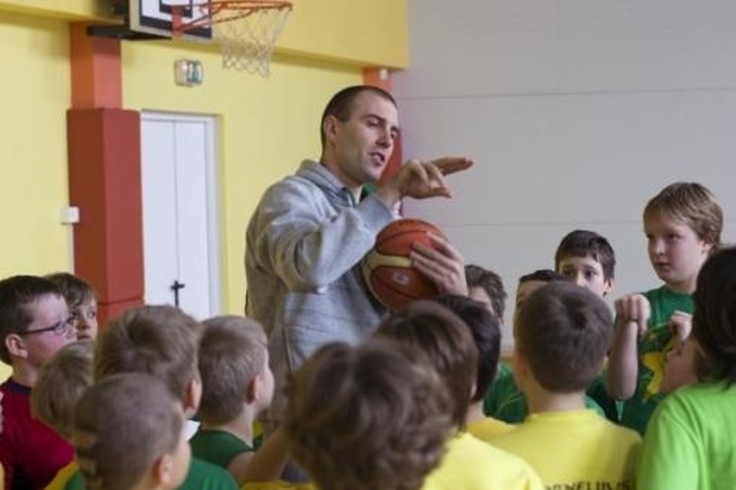 T.Delininkaitis ir M.Kuzminskas susitiko su mokiniais