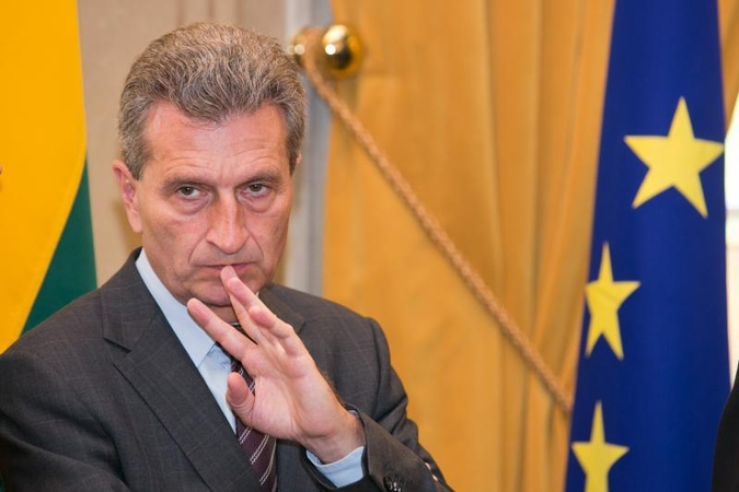 Į Lietuvą šią savaitę atvyks ES energetikos komisaras G. Oettingeris