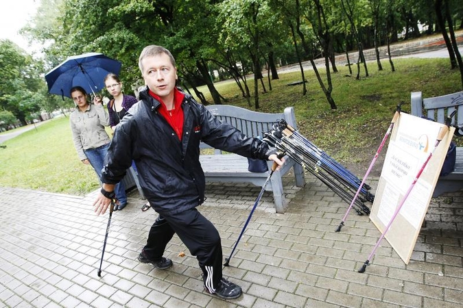 Šiaurietiško ėjimo mokymai Klaipėdoje dar nesibaigė