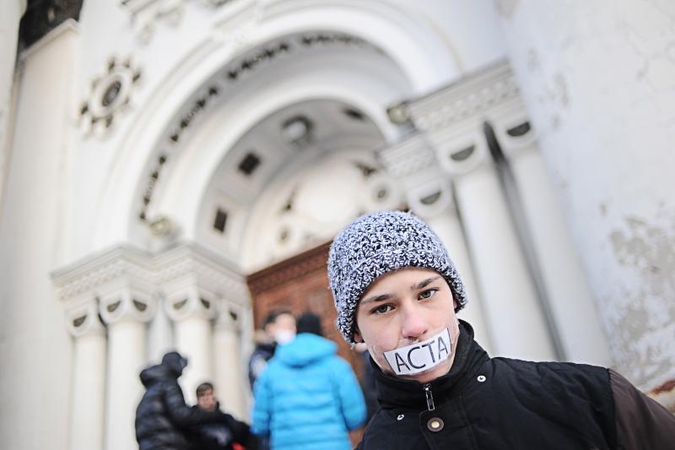 Kaune vyko protestas prieš ACTA susitarimą