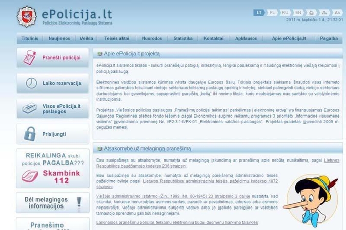 Startavo policijos elektroninių paslaugų portalas
