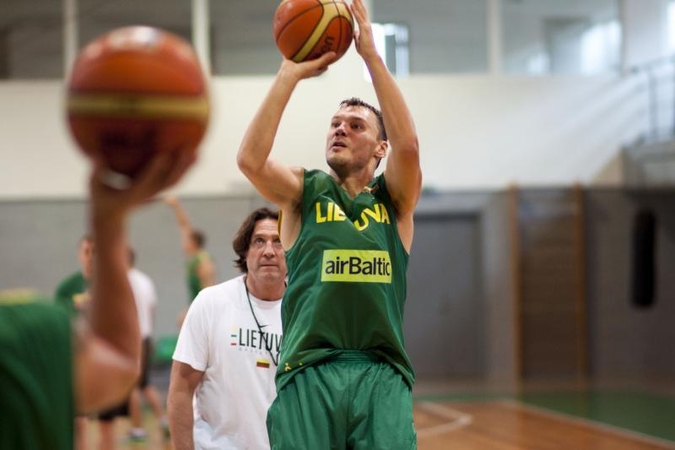 Pirmieji Š.Jasikevičiaus metimai "Žalgirio" arenoje buvo taiklūs