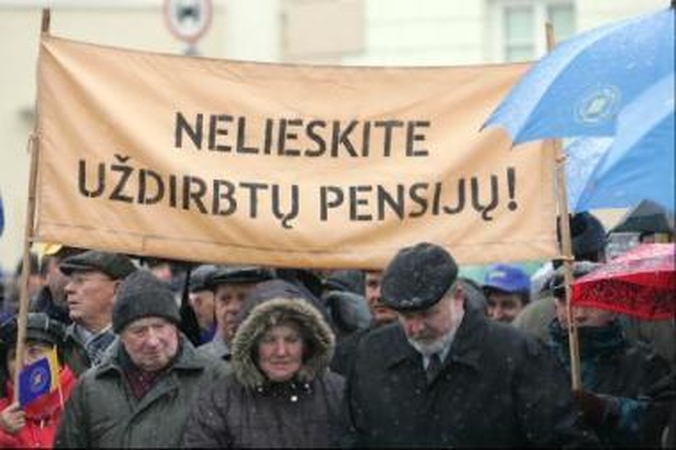 Reakcija: pensininkai ketina vėl protestuoti prieš Vyriausybės veiksmus.
