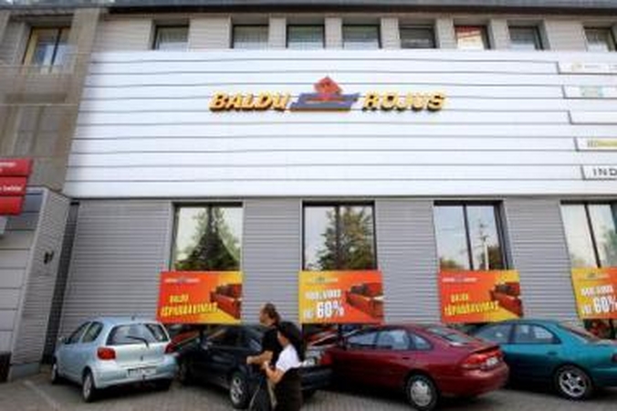 Tuščia: "Baldų rojaus" parduotuvės Klaipėdoje nebeliko.
