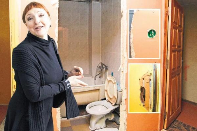 Tuščia: Išsikraustydama A.Baukutė išsinešė vonios duris, išmontavo kriauklę, išsuko durų spynas ir net elektros jungiklius bei šakučių lizdus.