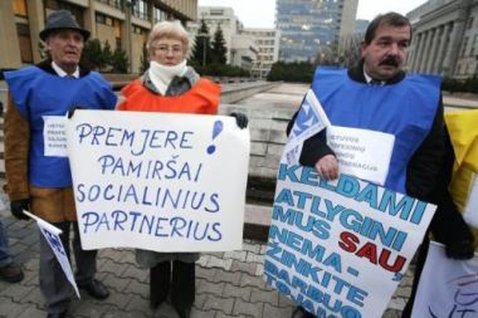 Profesinės sąjungos rengs naujus protestus