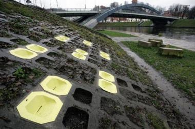 Patogu: Neries pakrantėje vilniečiai galės įsitaisyti lyg tribūnose.